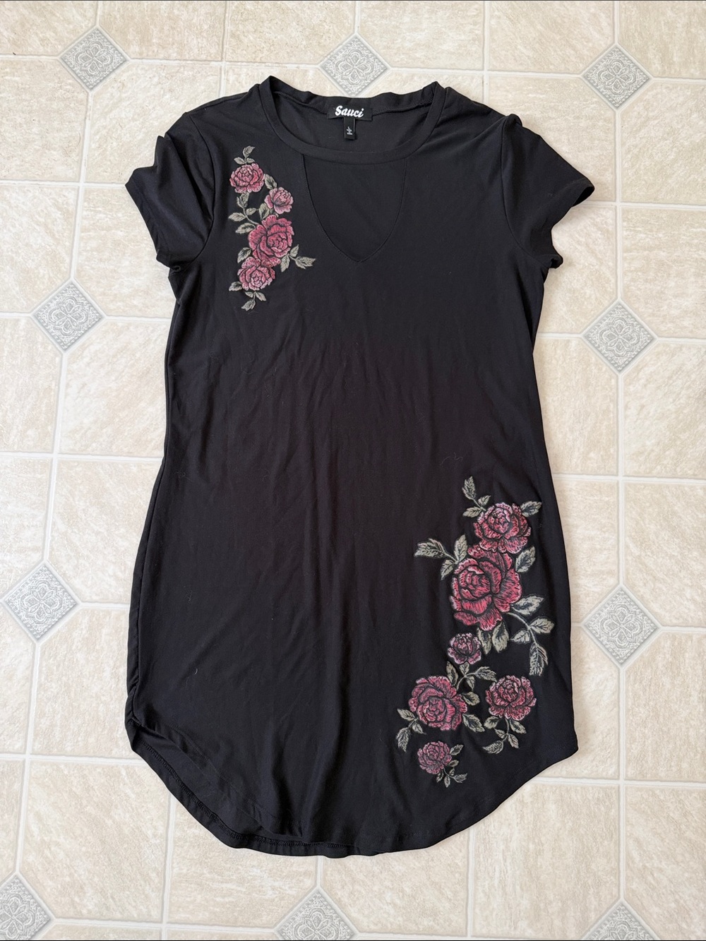 Sauci Black Floral Dress